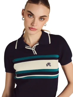 Malbon Shirts|Womens Carina Polo - Navy