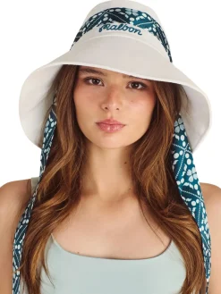 Malbon Hats|Womens Gia Open Top Bucket Hat - White
