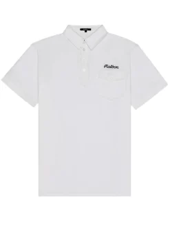 Malbon Shirts|x Jesper Parnevik Single Pocket Mercerized Cotton Jersey Polo - White