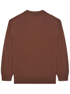 Malbon Jumpers|x Jesper Parnevik V-Neck Merino Wool Sweater - Chocolate