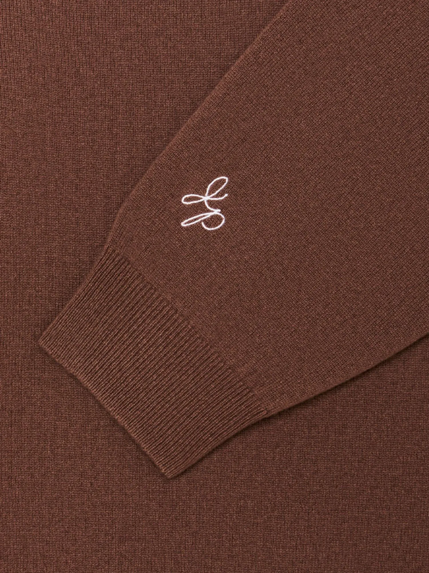 Malbon Jumpers|x Jesper Parnevik V-Neck Merino Wool Sweater - Chocolate