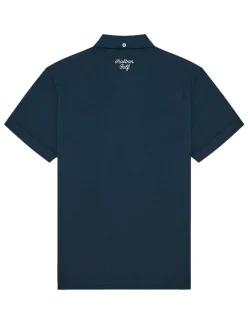 Malbon Shirts|x Jesper Parnevik Single Pocket Mercerized Cotton Jersey Polo - Navy