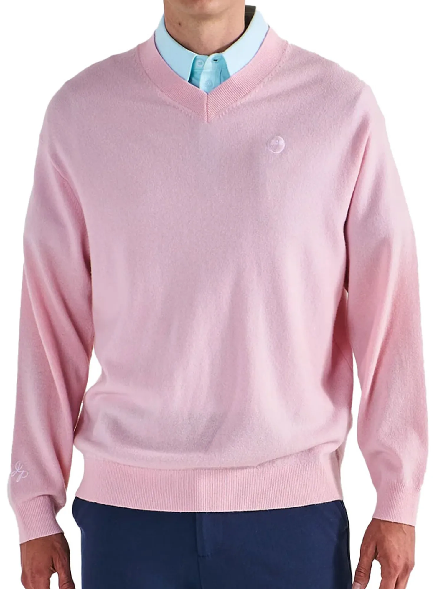 Malbon Jumpers|x Jesper Parnevik V-Neck Merino Wool Sweater - Pink