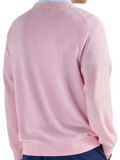 Malbon Jumpers|x Jesper Parnevik V-Neck Merino Wool Sweater - Pink