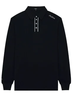 Malbon Shirts|x Jesper Parnevik Long Sleeve Modal Pique Polo - Black