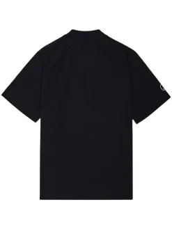 Malbon Shirts|Zip Raglan Blade Polo - Black