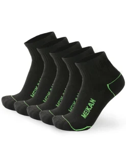 Meikan Socks Clearance Clothing|Meikan 5 Pack Quarter Cut REPREVE Performance Sports Socks