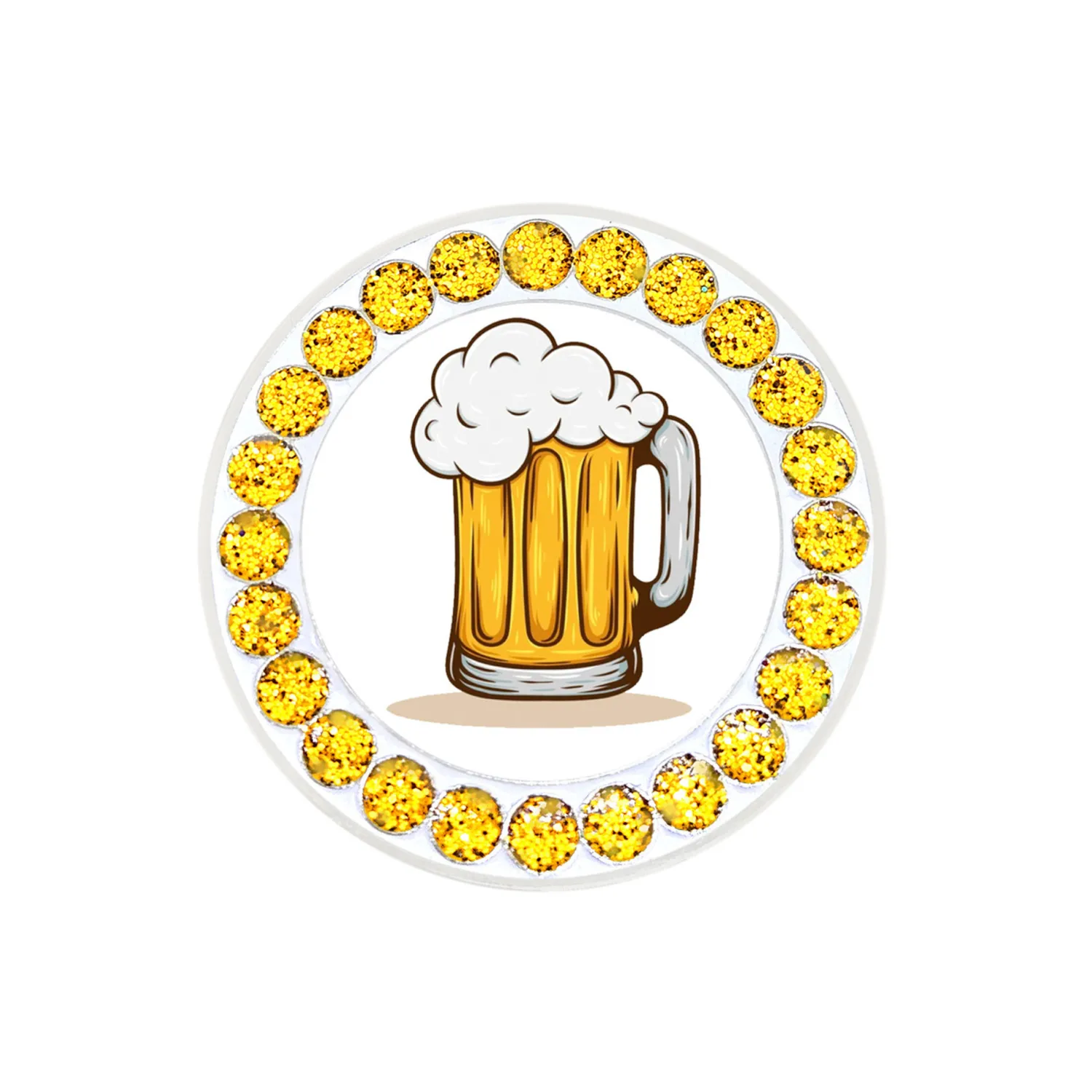 Navika Ball Markers|Glitzy Beer Ball Marker