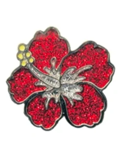 Navika Ball Markers|Glitzy Hibiscus Ball Marker