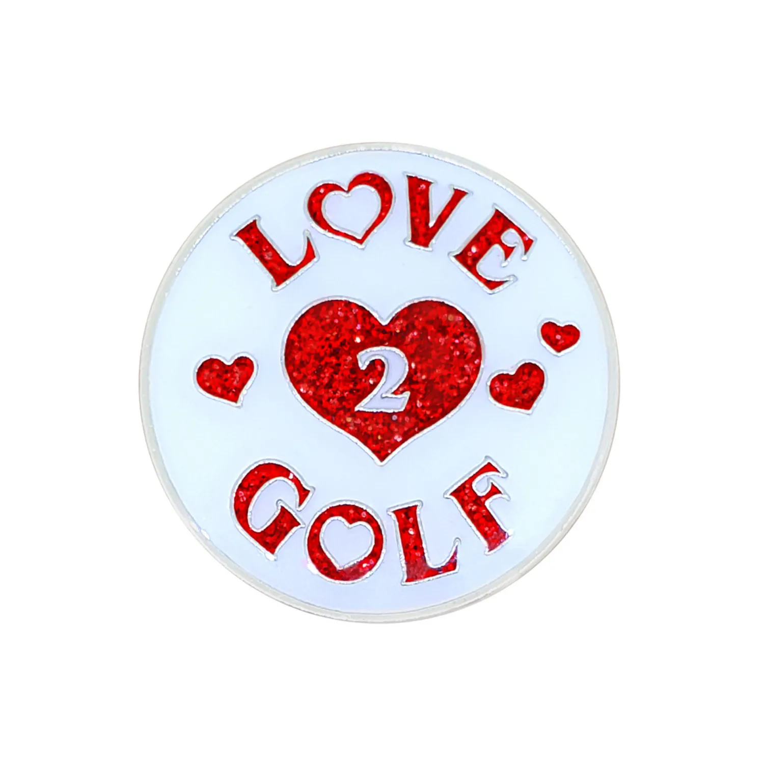Navika Ball Markers|Glitzy Love 2 Golf Ball Marker