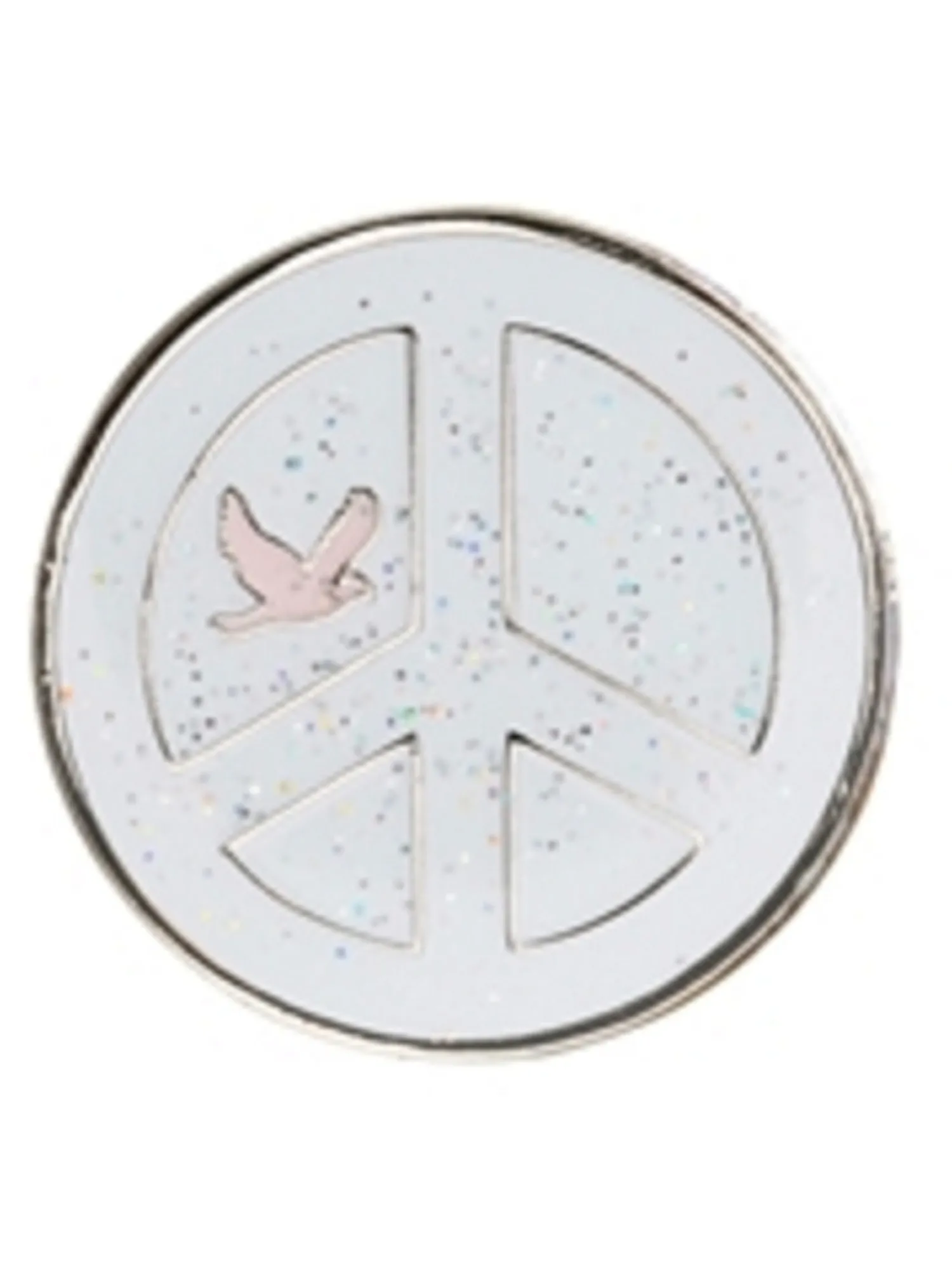 Navika Ball Markers|Glitzy Peace White Ball Marker