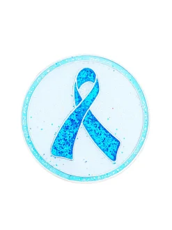 Navika Ball Markers|Glitzy Teal Ribbon Ball Marker