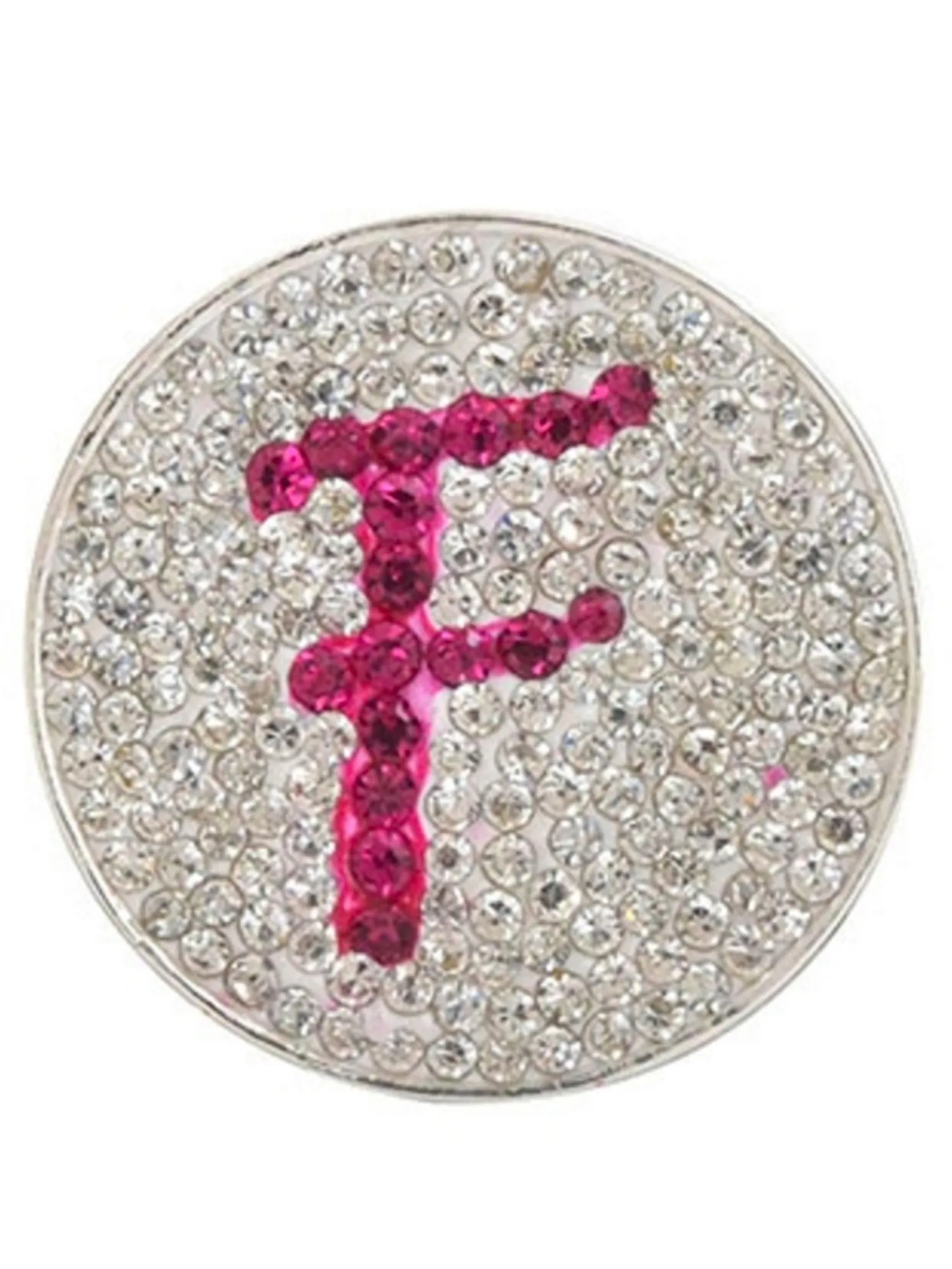 Navika Ball Markers|Micro Pave Crystal Initial F Marker