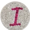 Navika Ball Markers|Micro Pave Crystal Initial I Marker
