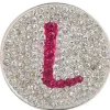 Navika Ball Markers|Micro Pave Crystal Initial L Marker