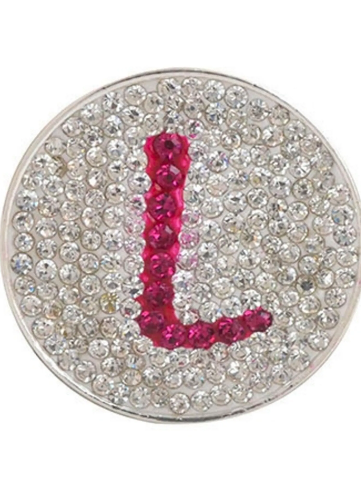 Navika Ball Markers|Micro Pave Crystal Initial L Marker