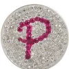 Navika Ball Markers|Micro Pave Crystal Initial P Marker