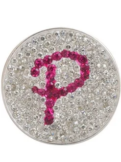 Navika Ball Markers|Micro Pave Crystal Initial P Marker