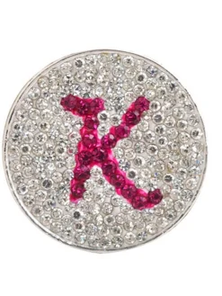 Navika Ball Markers|Micro Pave Crystal Initial K Marker