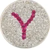 Navika Ball Markers|Micro Pave Crystal Initial Y Marker