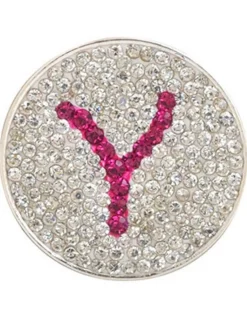 Navika Ball Markers|Micro Pave Crystal Initial Y Marker