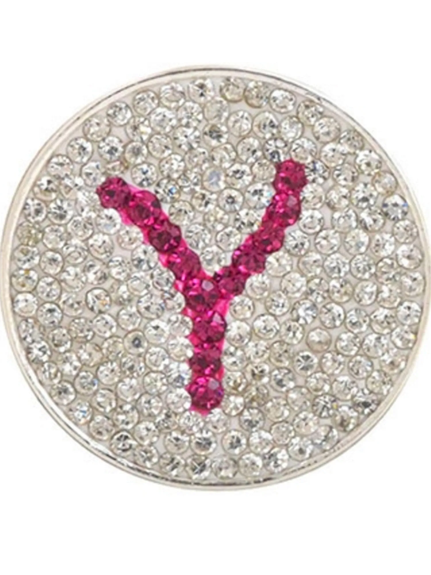 Navika Ball Markers|Micro Pave Crystal Initial Y Marker