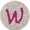 Navika Ball Markers|Micro Pave Crystal Initial W Marker