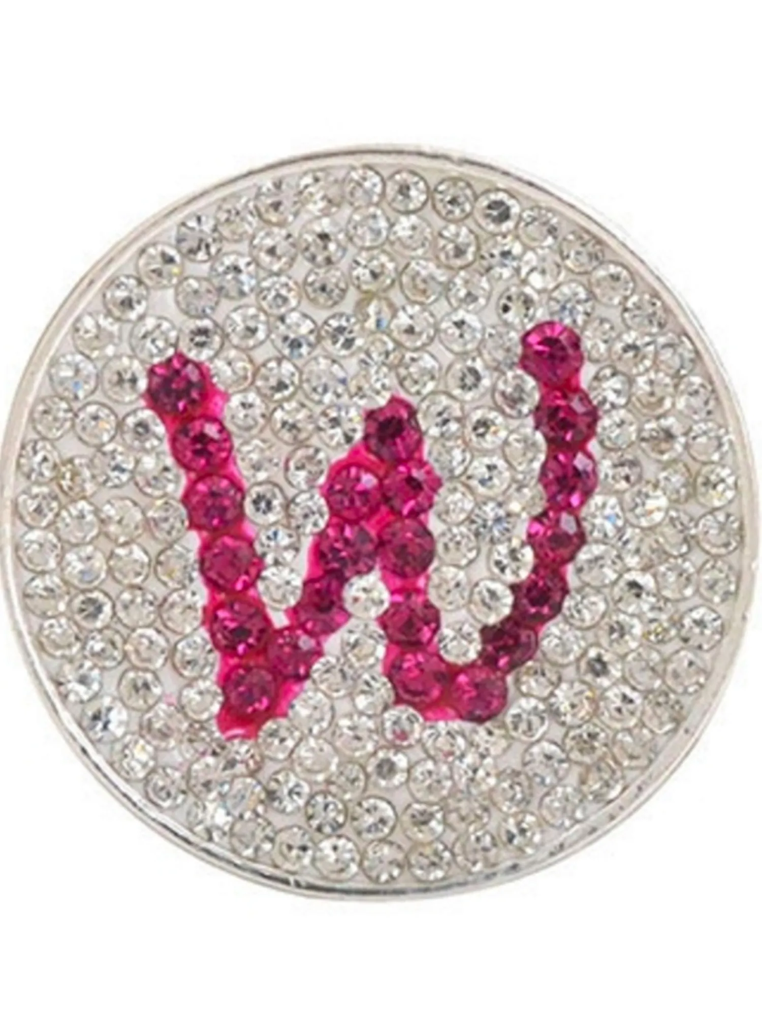 Navika Ball Markers|Micro Pave Crystal Initial W Marker