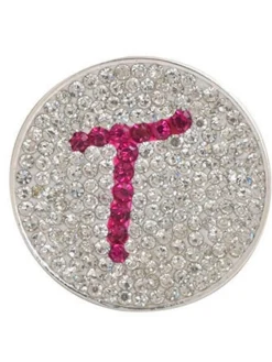 Navika Ball Markers|Micro Pave Crystal Initial T Marker