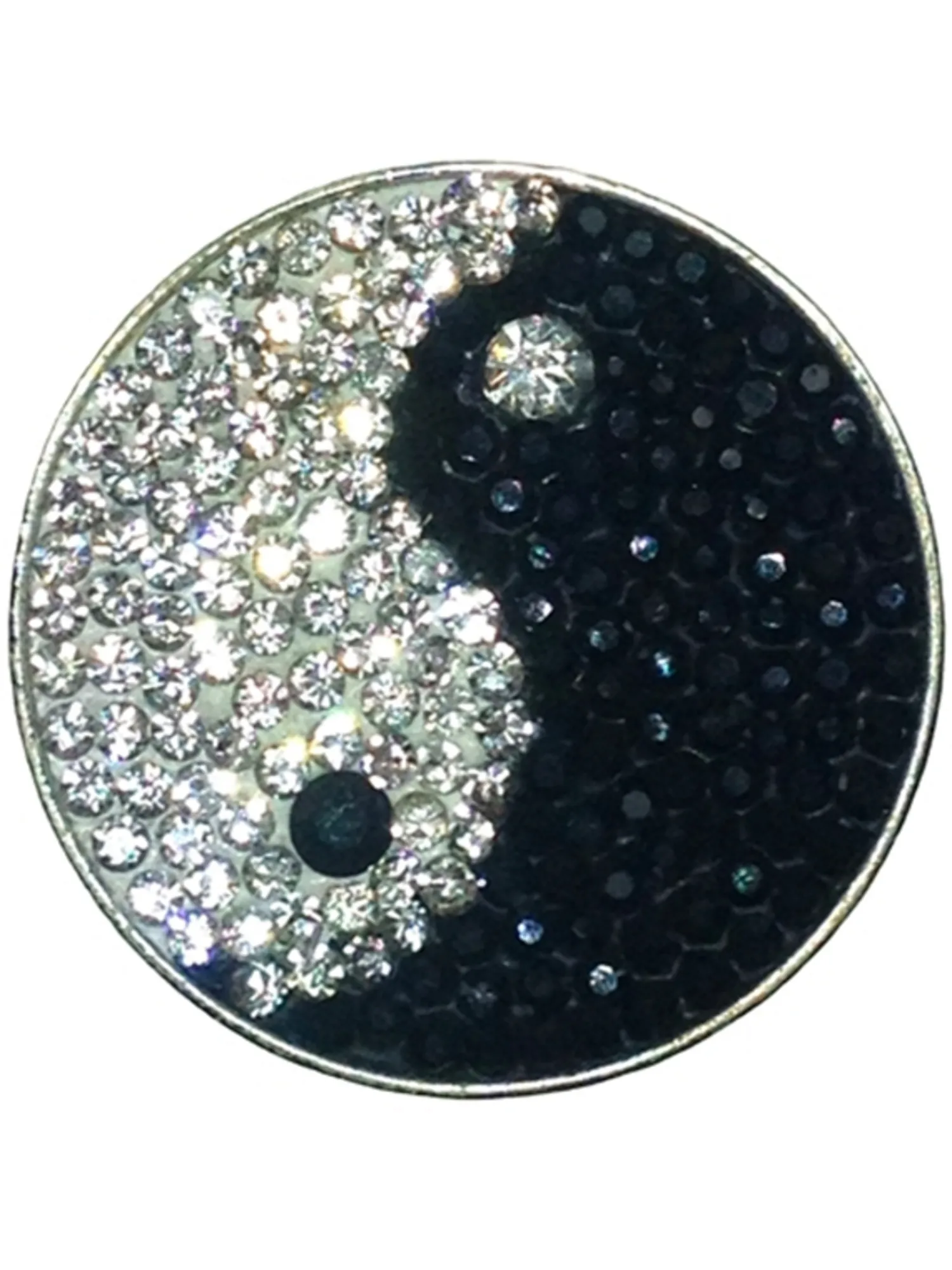 Navika Ball Markers|Micro Pave Crystal Yin To My Yang Marker
