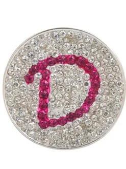 Navika Ball Markers|Micro Pave Crystal Initial D Marker