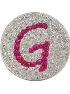 Navika Ball Markers|Micro Pave Crystal Initial G Marker