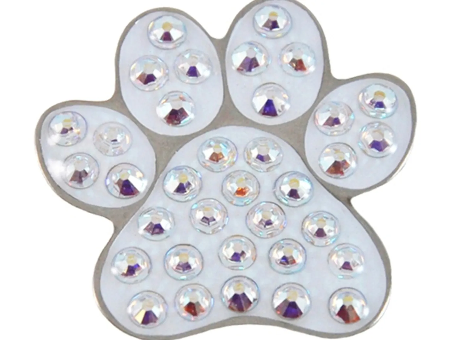 Navika Ball Markers|Swarovski Crystal Paw White Marker