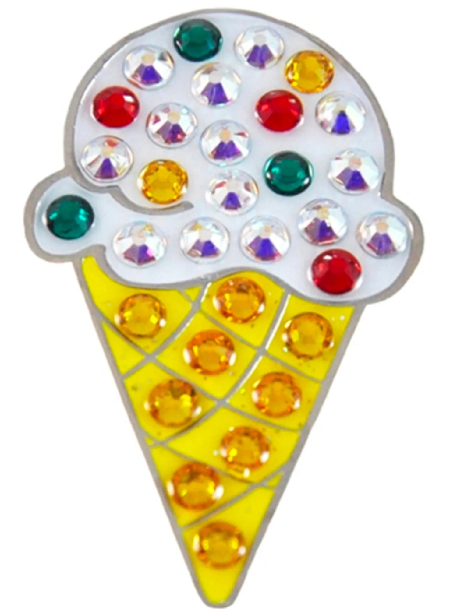 Navika Ball Markers|Swarovski Crystal Ice Cream Cone Marker
