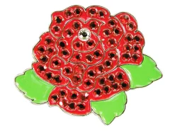 Navika Ball Markers|Swarovski Crystal Rose Red Marker