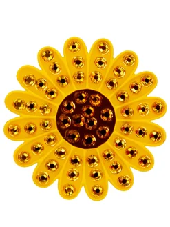 Navika Ball Markers|Swarovski Crystal Sunflower Yellow Marker