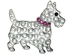 Navika Ball Markers|Swarovski Crystal Scottie Pink Marker