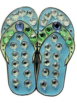 Navika Ball Markers|Swarovski Crystal Flipflop Blue Marker