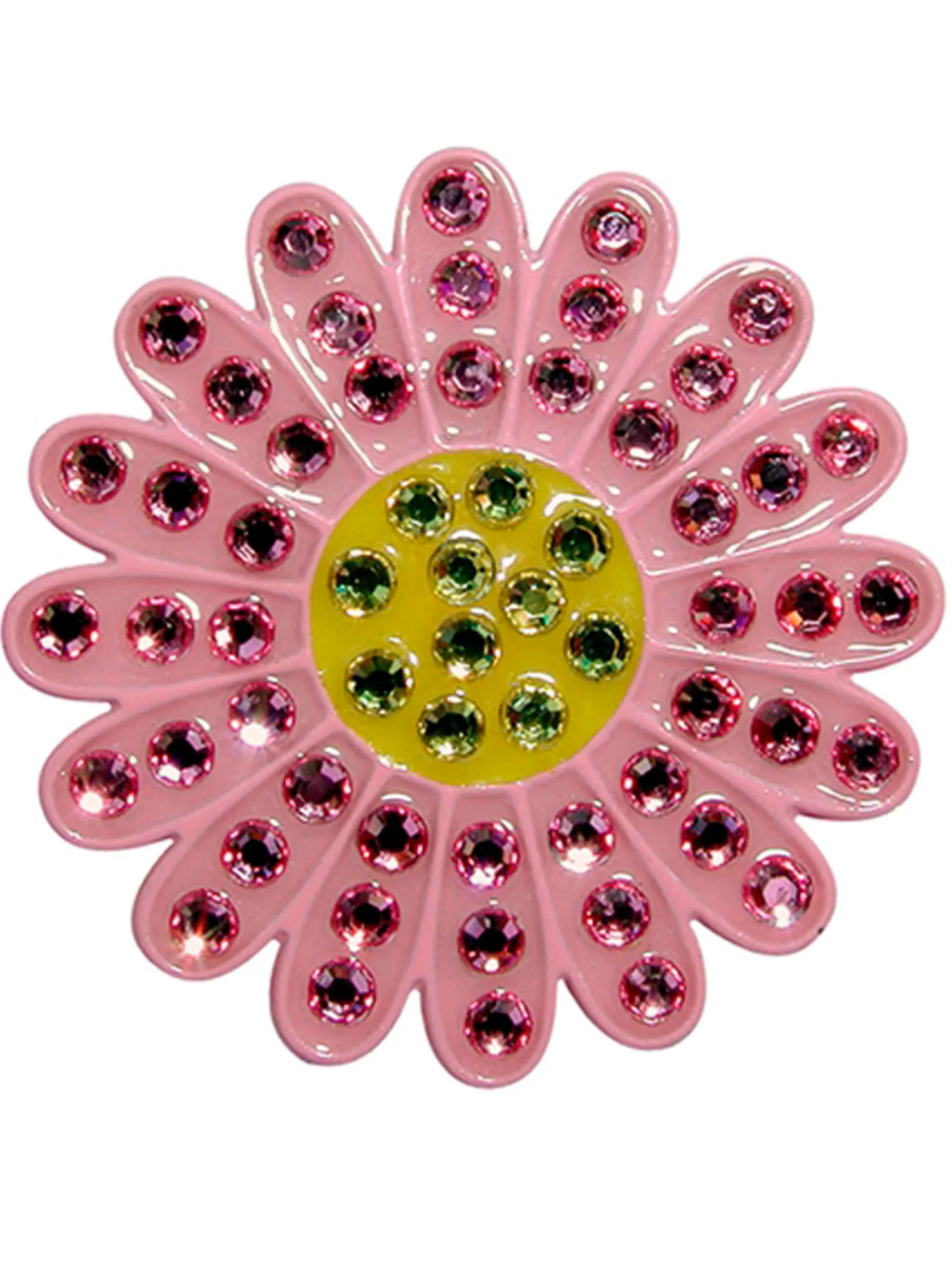 Navika Ball Markers|Swarovski Crystal Sunflower Pink Marker