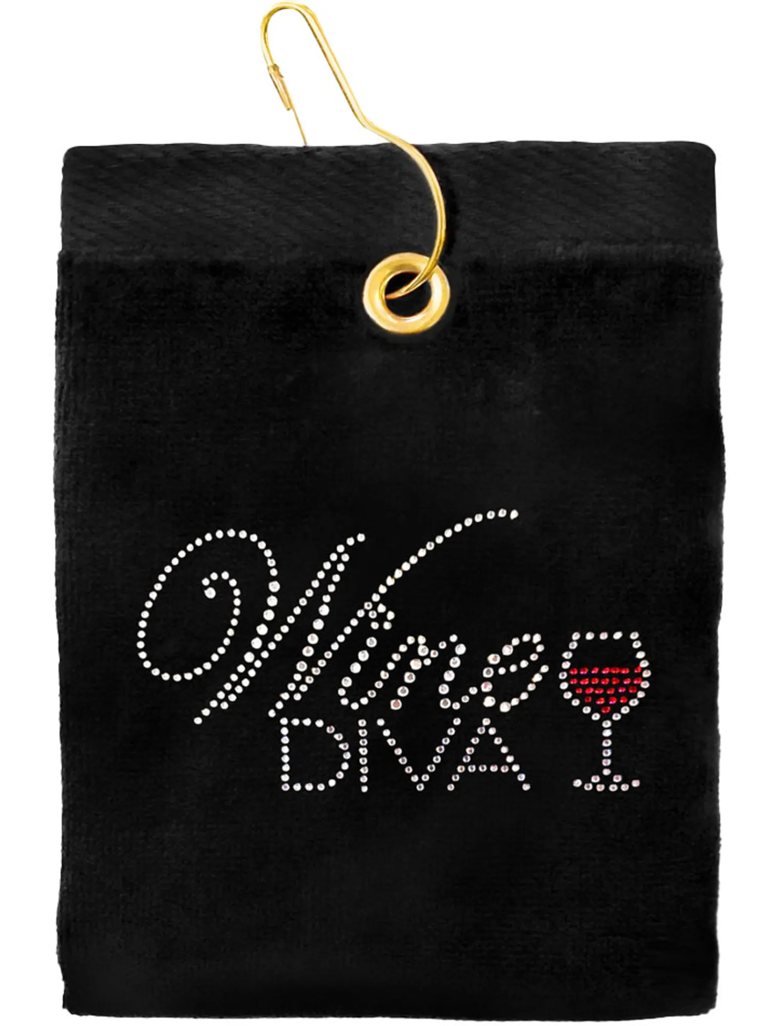 Navika Towels|Wine Diva Golf Towel Black
