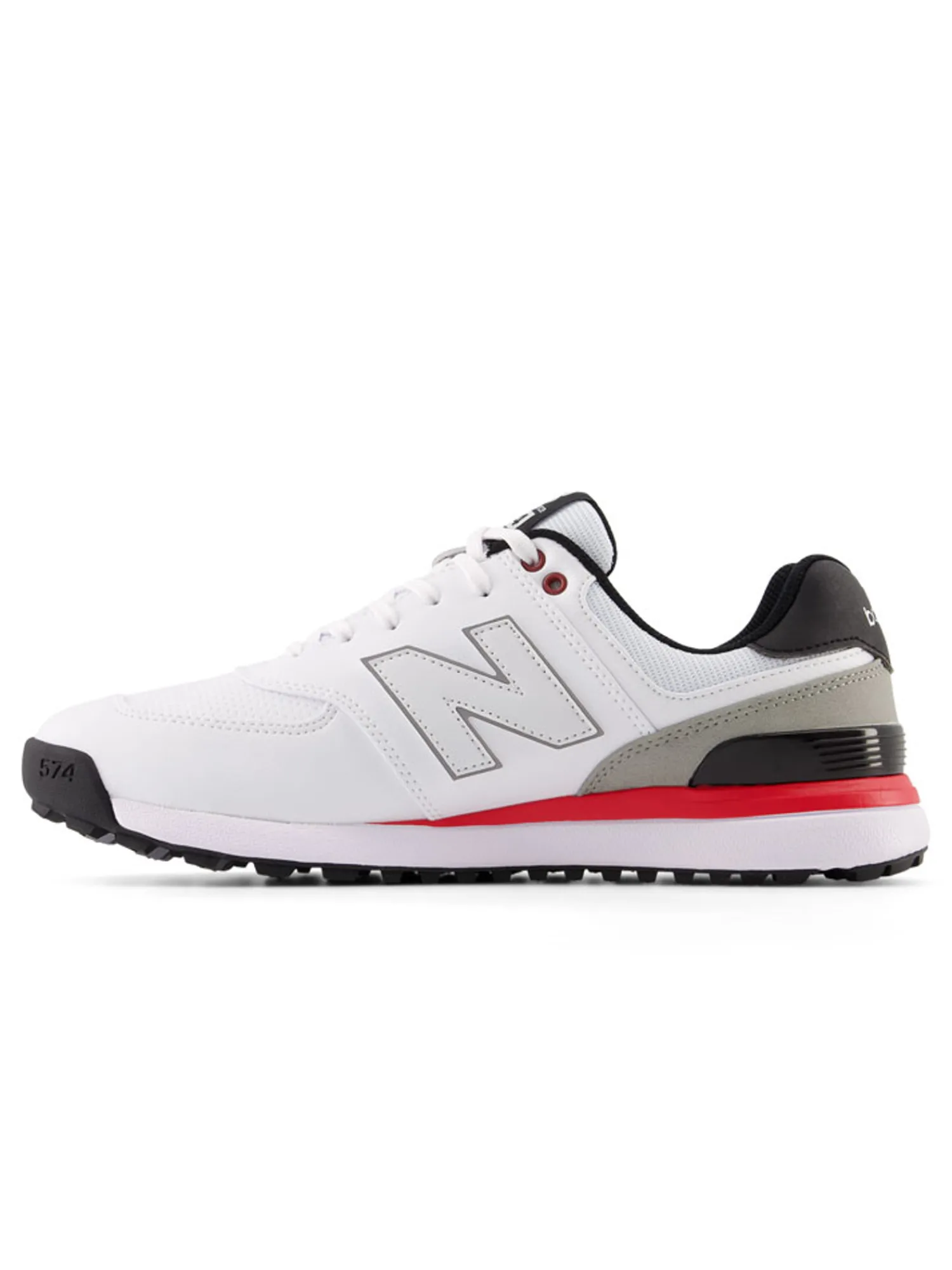 New Balance Mens Golf Shoes|574 Greens v2 Golf Shoes - White/Red/Black