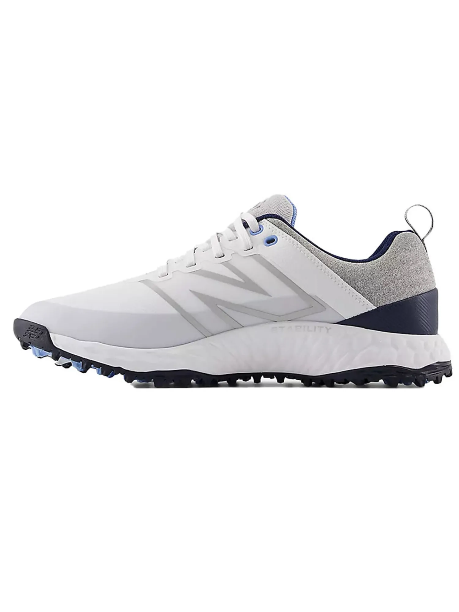 New Balance Mens Golf Shoes|Fresh Foam Contend v2 Golf Shoes - White/Blue