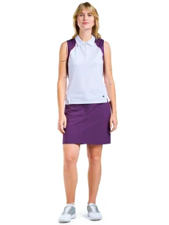 Nivo Shirts|Women's Charlotte Polo - White/Plum