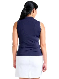 Nivo Shirts|Women's Fergie Sleeveless Mock - Navy