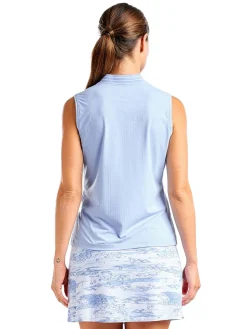 Nivo Shirts|Women's Fergie Sleeveless Mock - Gentle Blue