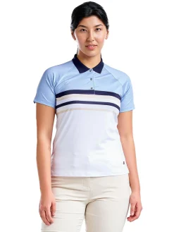 Nivo Shirts|Women's Finley Short Sleeve Mock - Gentle Blue