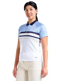 Nivo Shirts|Women's Finley Short Sleeve Mock - Gentle Blue