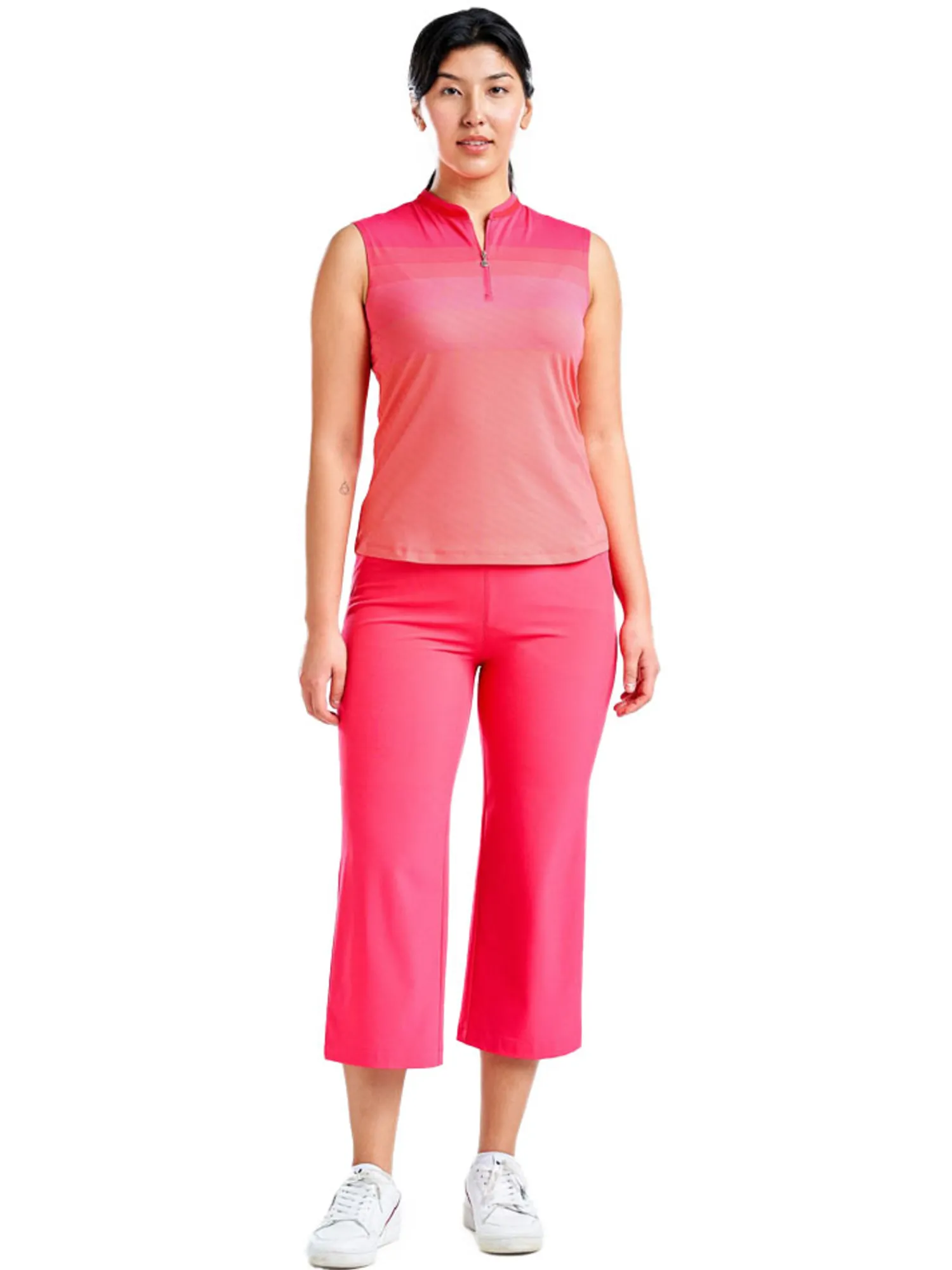 Nivo Shirts|Women's Linnea Sleeveless Livcool Mock - Cherry