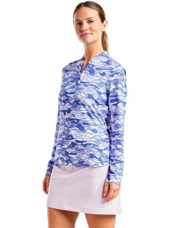 Nivo Shirts|Women's Lolita Long Sleeve Livcool Mock - Cobalt