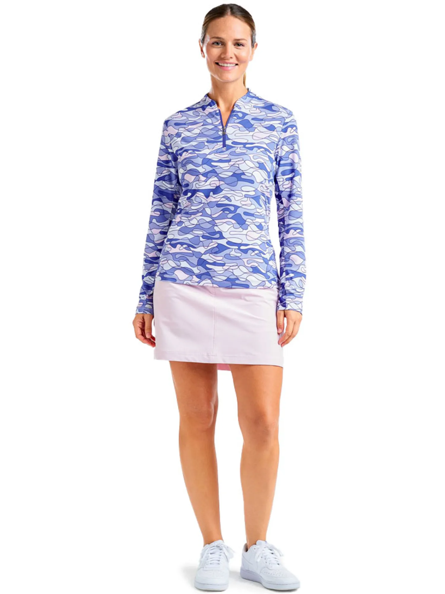 Nivo Shirts|Women's Lolita Long Sleeve Livcool Mock - Cobalt